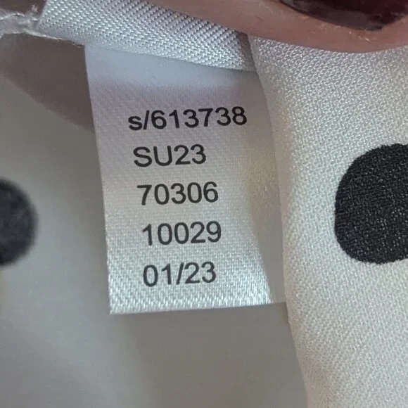 NWT Ann Taylor Classic Shirt Polka Dots Size Large - Picture 5 of 12